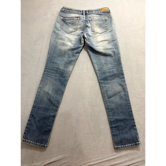 Vintage Garage Denim Womens Mom Jeans Low Rise Stretch Slim Fit BLue Size W30 - Picture 2 of 9